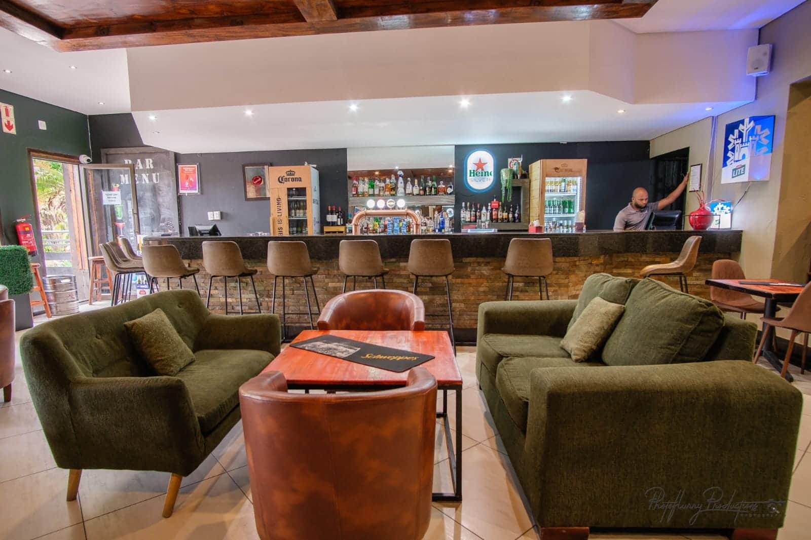 Nguni Bar atmosphere with pool table